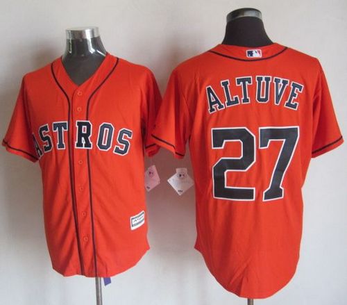 Astros #27 Jose Altuve Orange New Cool Base Stitched MLB Jersey