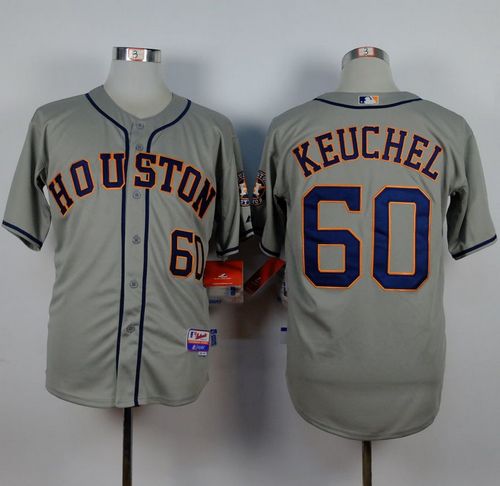 Astros #60 Dallas Keuchel Grey Cool Base Stitched MLB Jersey