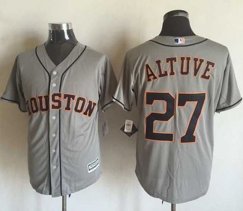 Astros #27 Jose Altuve Grey New Cool Base Stitched MLB Jersey