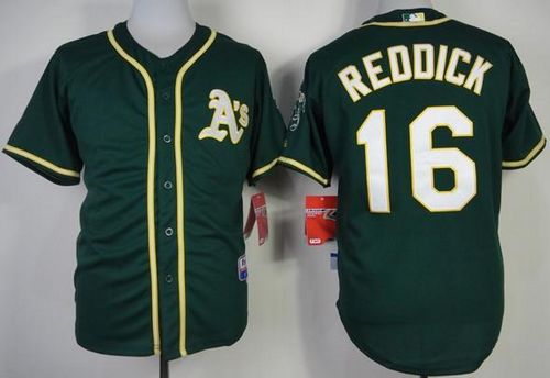 Athletics #16 Josh Reddick Green Cool Base Stitched MLB Jersey