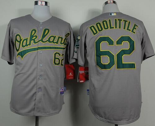 Athletics #62 Sean Doolittle Grey Cool Base Stitched MLB Jersey