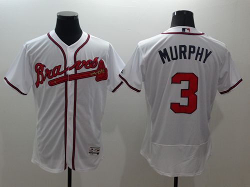 Braves #3 Dale Murphy White Flexbase Authentic Collection Stitched MLB Jersey