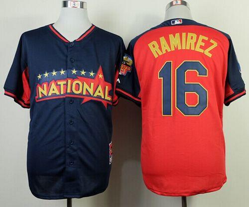 Brewers #16 Aramis Ramirez Navy/Red National League 2014 All Star BP Stitched MLB Jersey