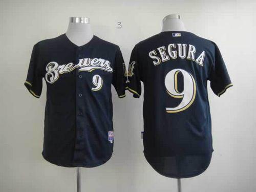 Brewers #9 Jean Segura Blue Cool Base Stitched MLB Jersey