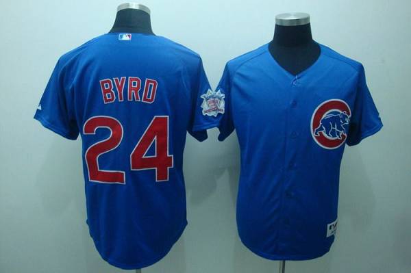 Cubs #24 Marlon Byrd Blue Stitched MLB Jersey