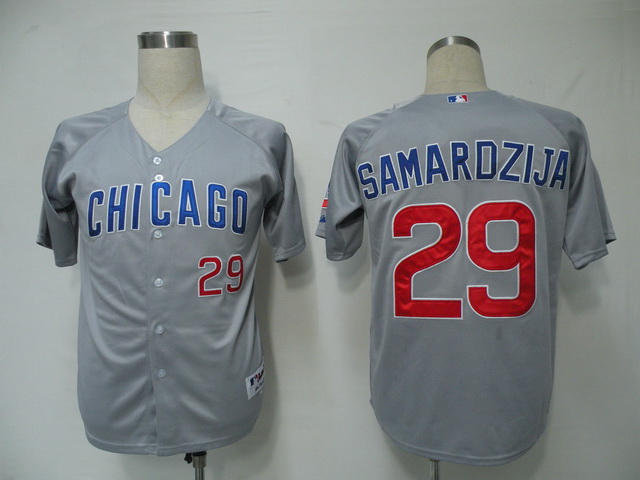 Cubs #29 Jeff Samardzija Grey Cool Base Stitched MLB Jersey