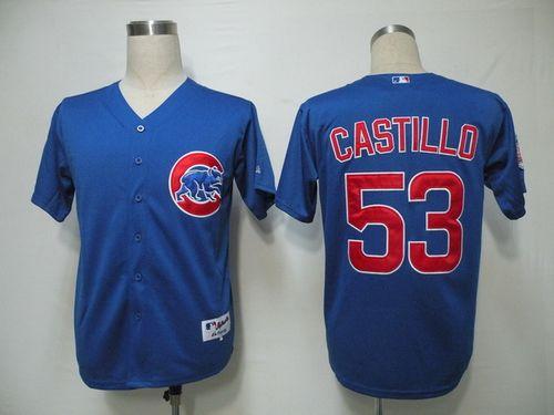 Cubs #53 Welington Castillo Blue Cool Base Stitched MLB Jersey