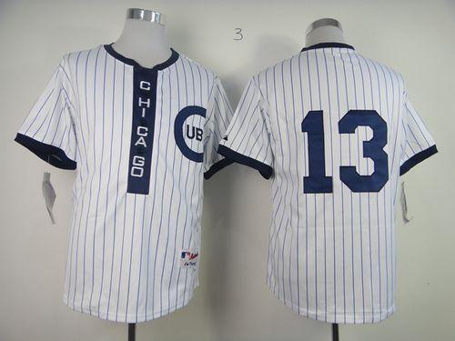 Cubs #13 Starlin Castro White 1909 Turn Back The Clock Stitched MLB Jersey