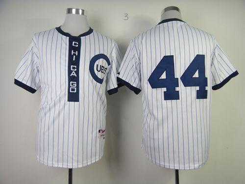 Cubs #44 Anthony Rizzo White 1909 Turn Back The Clock Stitched MLB Jersey