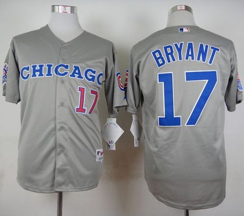 Cubs #17 Kris Bryant Grey 1990 Turn Back The Clock Stitched MLB Jersey