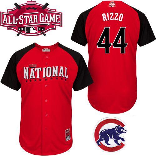 Cubs #44 Anthony Rizzo Red 2015 All Star National League Stitched MLB Jersey