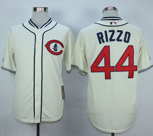 Cubs #44 Anthony Rizzo Cream 1929 Turn Back The Clock Stitched MLB Jersey