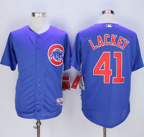 Cubs #41 John Lackey Blue Alternate Cool Base Stitched MLB Jersey