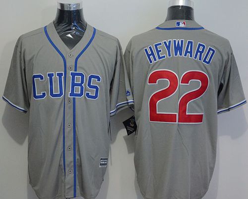 Cubs #22 Jason Heyward Grey New Cool Base Alternate Road Stitched MLB Jersey