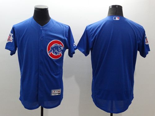 Cubs Blank Blue Flexbase Authentic Collection Stitched MLB Jersey