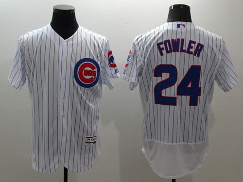 Cubs #24 Dexter Fowler White Flexbase Authentic Collection Stitched MLB Jersey