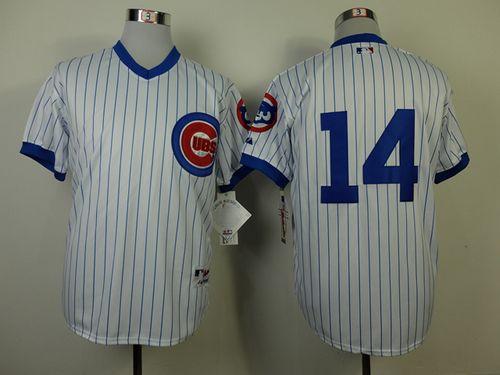 Cubs #14 Ernie Banks White 1988 Turn Back The Clock Stitched MLB Jersey