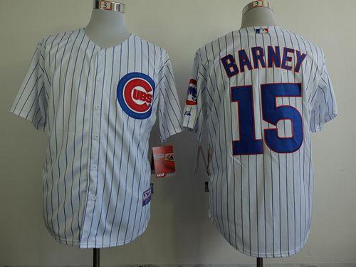 Cubs #15 Darwin Barney White(Blue Strip) Cool Base Stitched MLB Jersey