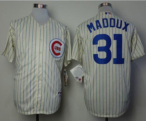 Cubs #31 Greg Maddux Cream 1969 Turn Back The Clock Stitched MLB Jersey