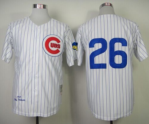 Mitchell and Ness 1969 Cubs #26 Billy Williams White Throwback Stitched MLB Jersey