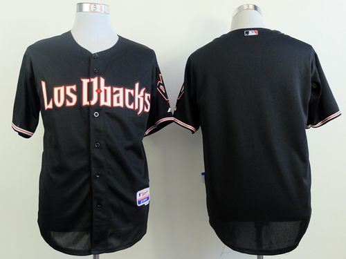 Diamondbacks Blank Black Cool Base Stitched MLB Jersey