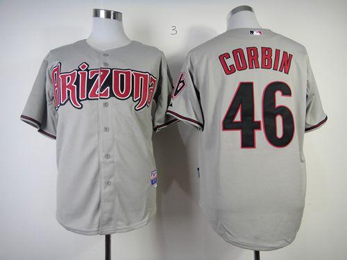 Diamondbacks #46 Patrick Corbin Grey Cool Base Stitched MLB Jersey