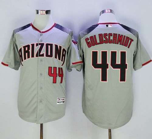 Diamondbacks #44 Paul Goldschmidt Gray/Brick New Cool Base Stitched MLB Jersey