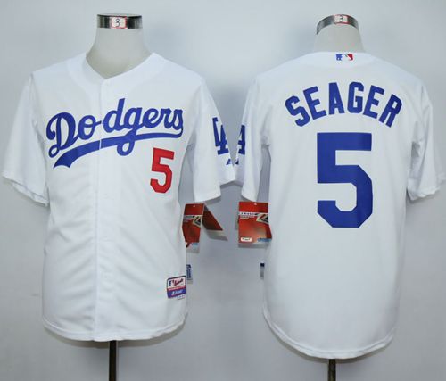 Dodgers #5 Corey Seager White Cool Base Stitched MLB Jersey