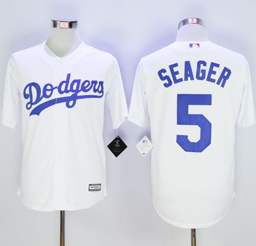 Dodgers #5 Corey Seager White New Cool Base Stitched MLB Jersey