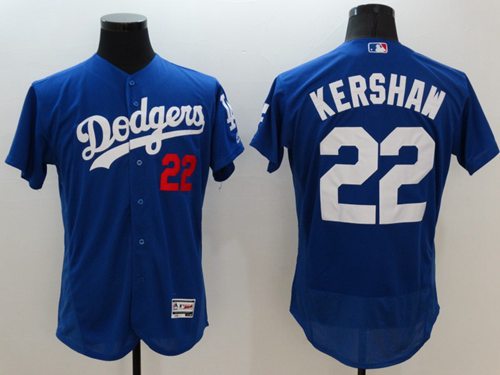 Dodgers #22 Clayton Kershaw Blue Flexbase Authentic Collection Stitched MLB Jersey