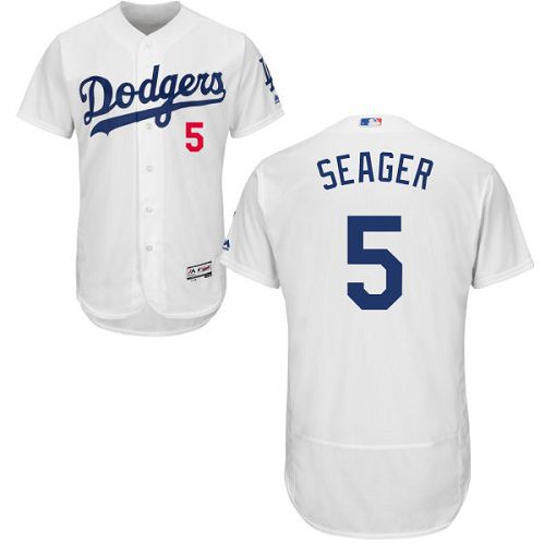 Dodgers #5 Corey Seager White Flexbase Authentic Collection Stitched MLB Jersey