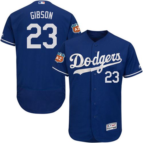 Dodgers #23 Kirk Gibson Blue Flexbase Authentic Collection Stitched MLB Jersey