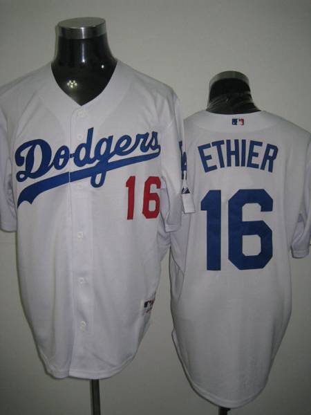 Los Angels Dodgers #16 Andre Ethier Stitched White MLB Jersey