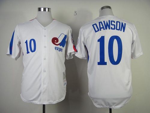 Mitchell And Ness 1982 Expos #10 Andre Dawson White Throwback Stitched MLB Jersey
