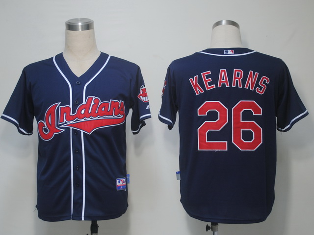 Indians #26 Austin Kearns Navy Blue Cool Base Stitched MLB Jersey