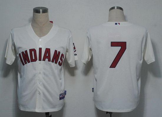 Indians #7 Matt Laporta Cream Cool Base Stitched MLB Jersey