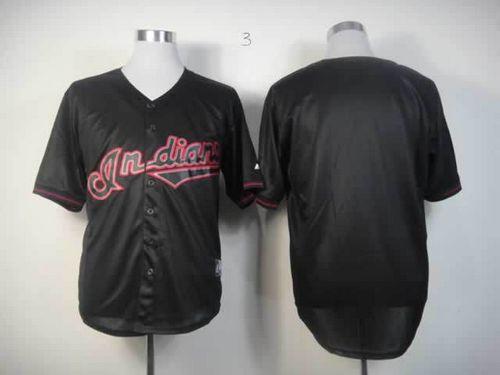 Indians Blank Black Fashion Stitched MLB Jersey