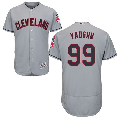 Indians #99 Ricky Vaughn Grey Flexbase Authentic Collection Stitched MLB Jersey