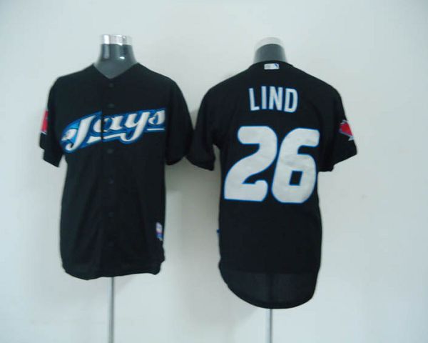 Blue Jays #26 Adam Lind Black Cool Base Stitched MLB Jersey