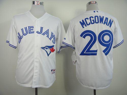 Blue Jays #29 Dustin McGowan White Stitched MLB Jersey