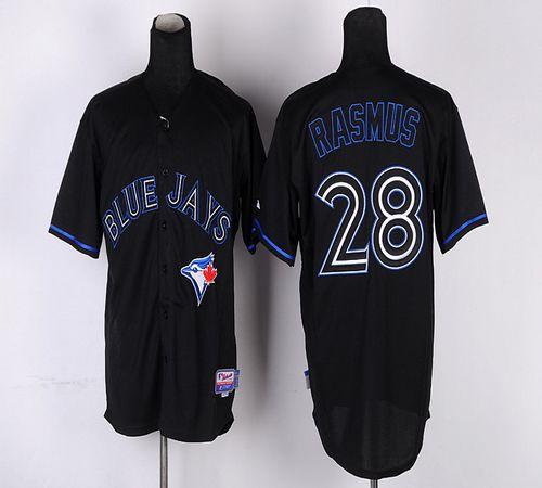 Blue Jays #28 Colby Rasmus Black Fashion Stitched MLB Jersey