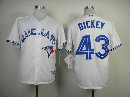 Blue Jays #43 R.A. Dickey White Cool Base Stitched MLB Jersey