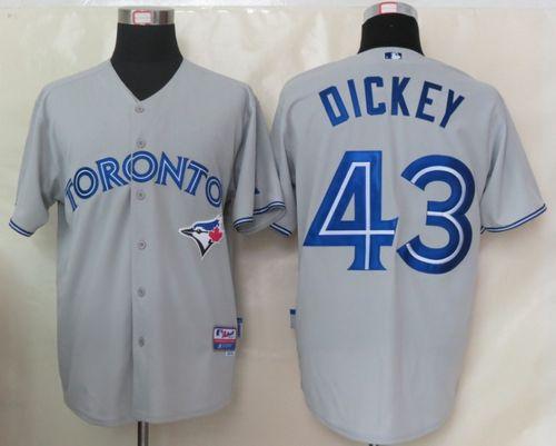 Blue Jays #43 R.A. Dickey Grey Cool Base Stitched MLB Jersey