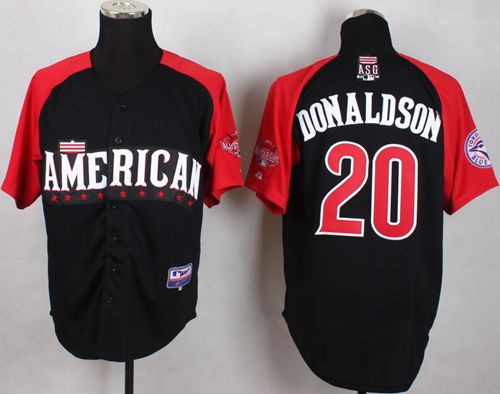 Blue Jays #20 Josh Donaldson Black 2015 All Star American League Stitched MLB Jersey