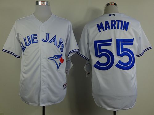 Blue Jays #55 Russell Martin White Stitched MLB Jersey