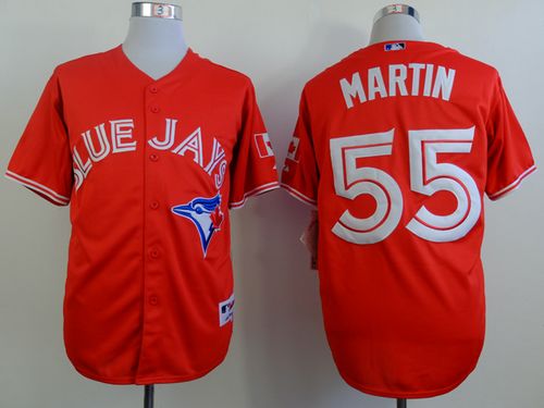 Blue Jays #55 Russell Martin Red Canada Day Stitched MLB Jersey