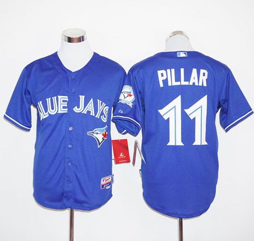 Blue Jays #11 Kevin Pillar Blue Cool Base Stitched MLB Jersey