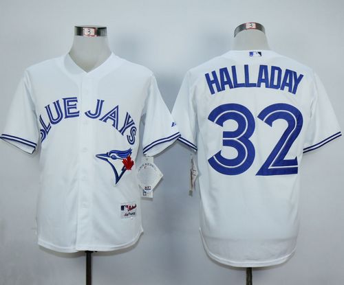 Blue Jays #32 Roy Halladay White Cool Base Stitched MLB Jersey