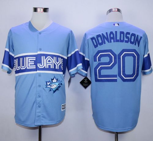 Blue Jays #20 Josh Donaldson Light Blue Exclusive New Cool Base Stitched MLB Jersey