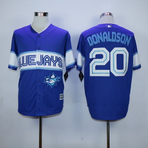 Blue Jays #20 Josh Donaldson Blue Exclusive New Cool Base Stitched MLB Jersey